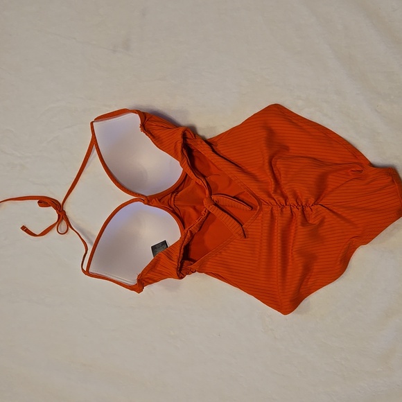 🆕 Vince Camuto Orange 🍊 One-Piece Halter Neck Swimsuit - Picture 5 of 7